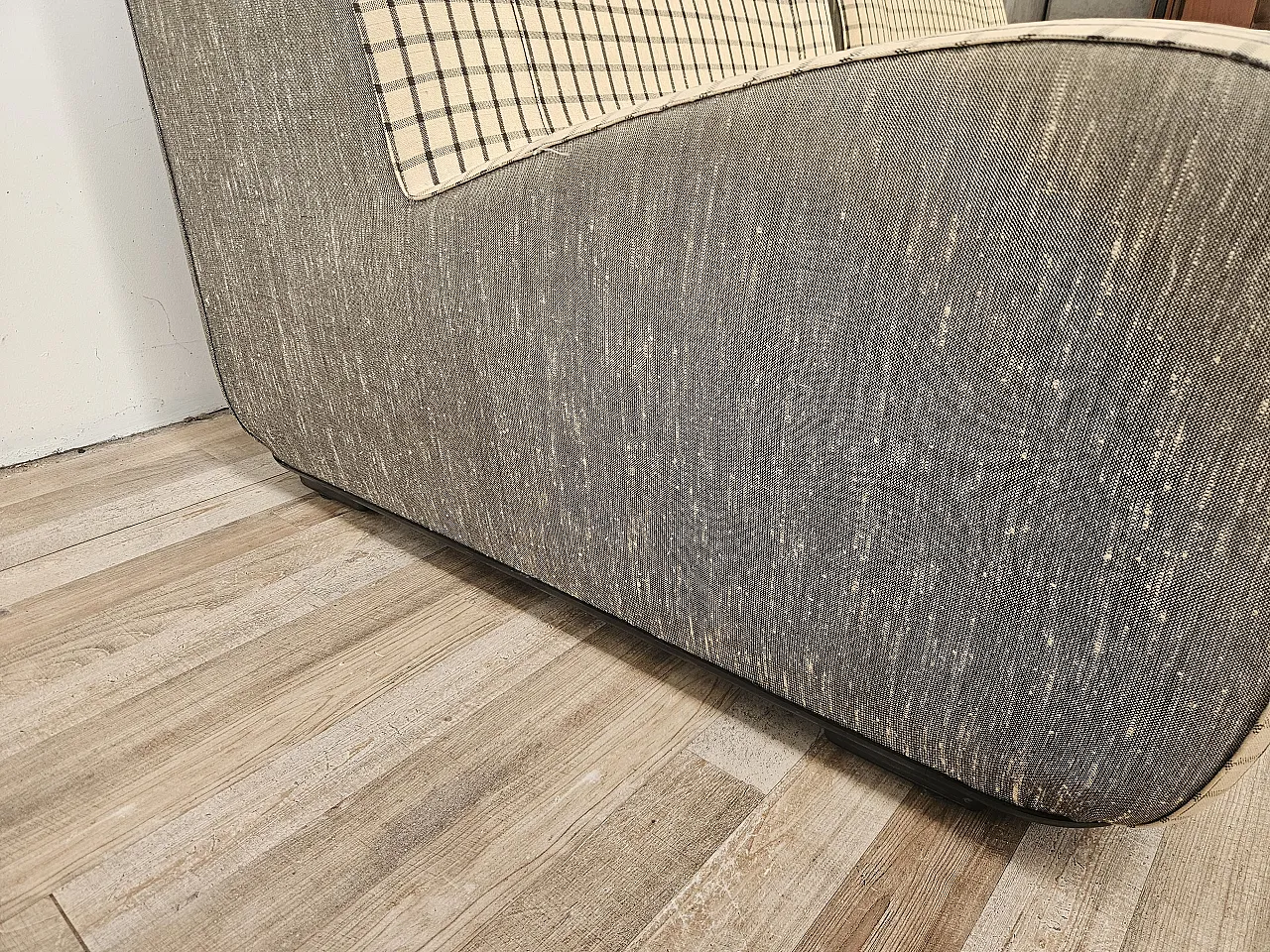Set of 3 modular sofa in checked fabric, 1970s 18