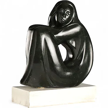 Female Nude in marble by Vittorio Gagliano, 20th century