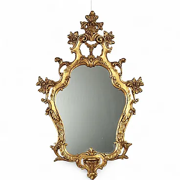Baroque style gilded wooden mirror, 20th century