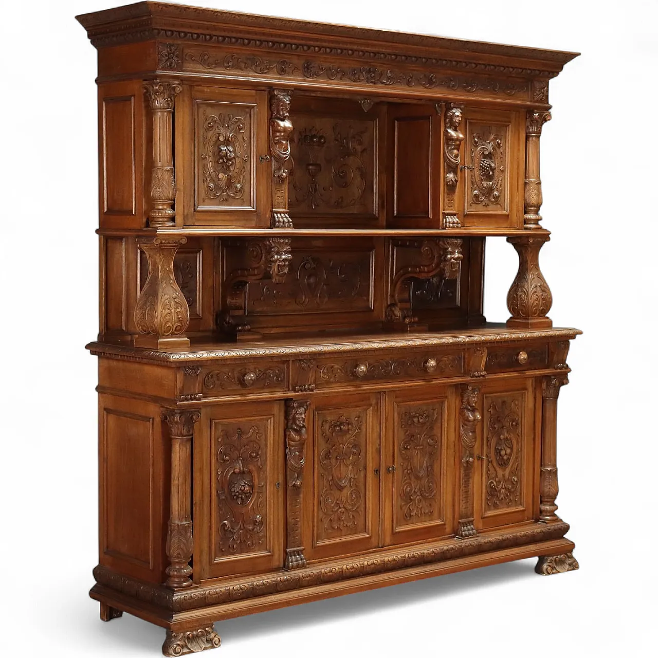 Credenza Neobarocca in noce, '800 11