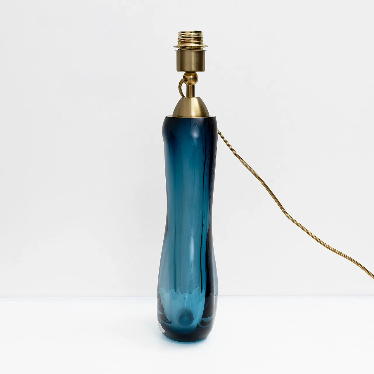 Pair of Sommerso Blue Murano Glass Table Lamps, 2000s 5