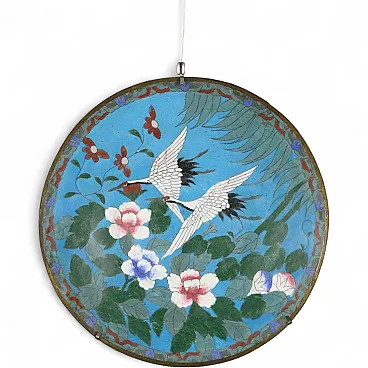 Cloisonné plate, 20th century