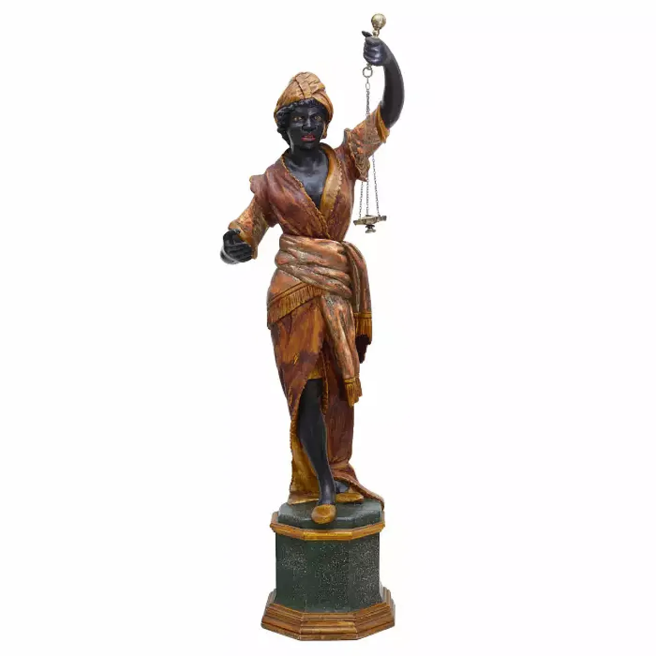 Coppia di facchini moreschi, sculture, '800 5