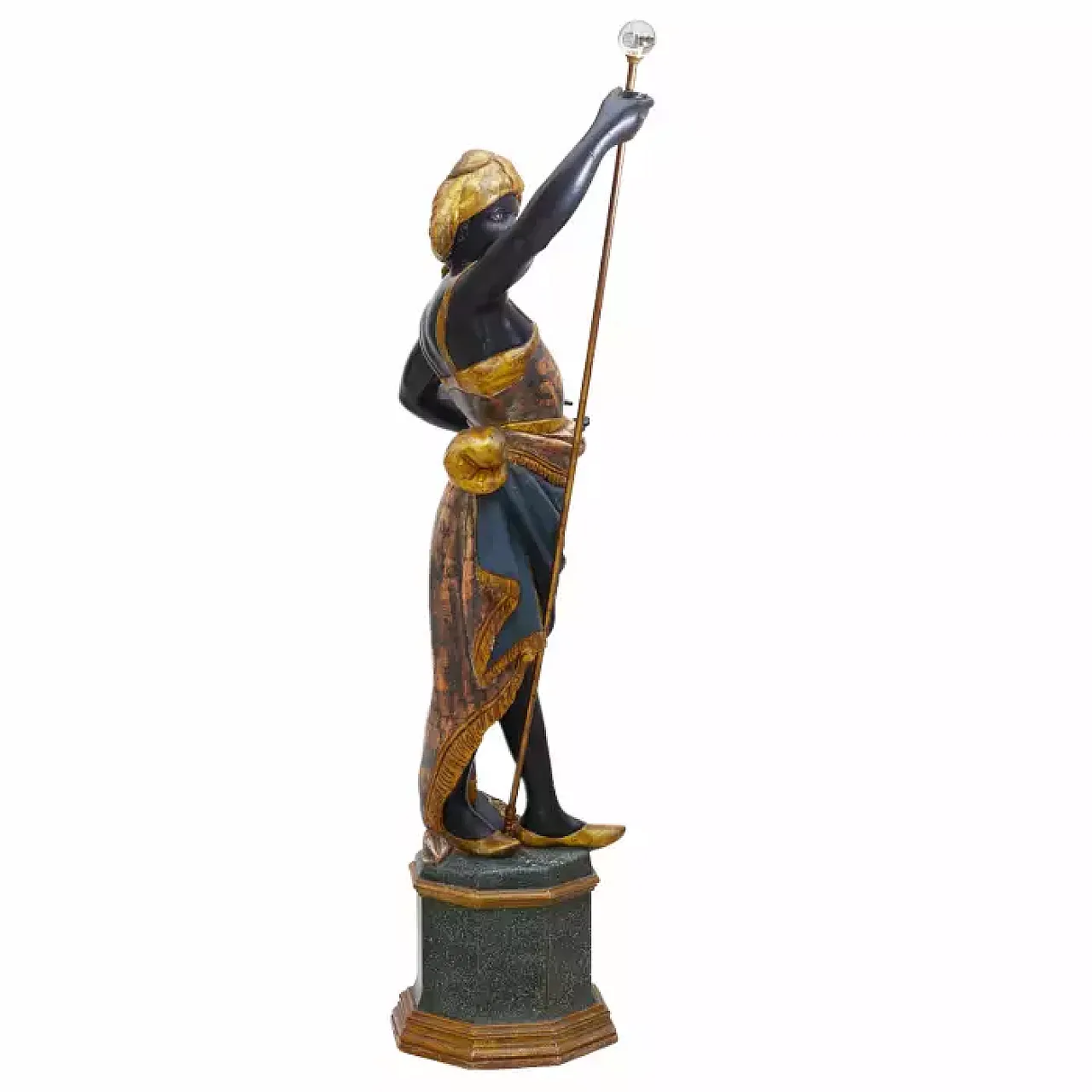 Coppia di facchini moreschi, sculture, '800 6