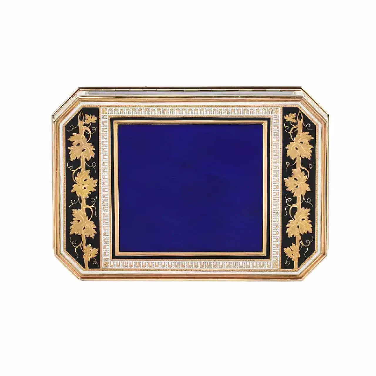 Rectangular gold and enamel snuffbox, 19th century 4