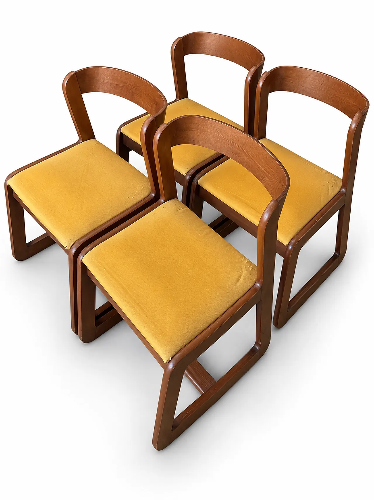 4 Willy Rizzo dining chairs for Mario Sabot, Italy, 1970s 3