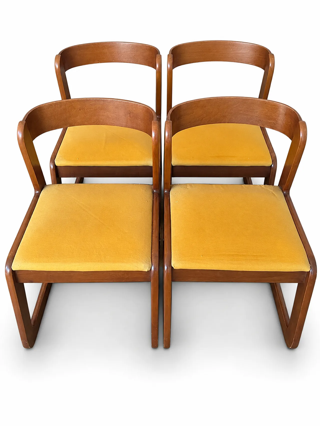 4 Willy Rizzo dining chairs for Mario Sabot, Italy, 1970s 7
