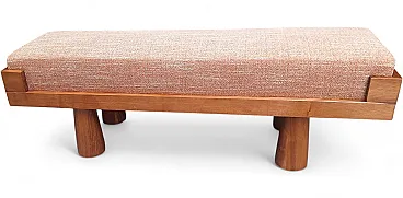 Bench in wood and fabric by Artigianato Italiano, 2000s