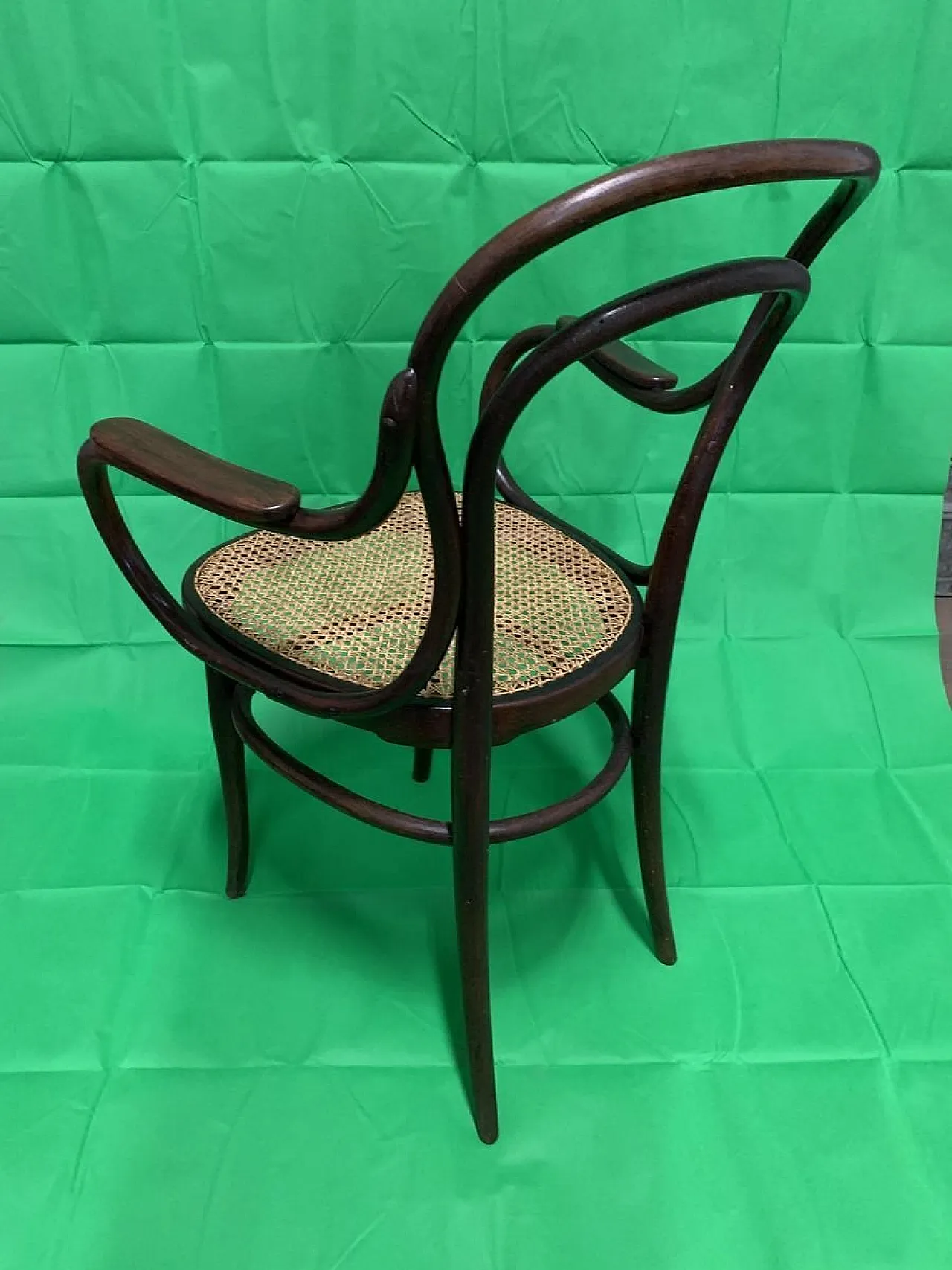 Beech and Vienna straw armchair by Michael Thonet for Thonet, Austria, late 19th century 2