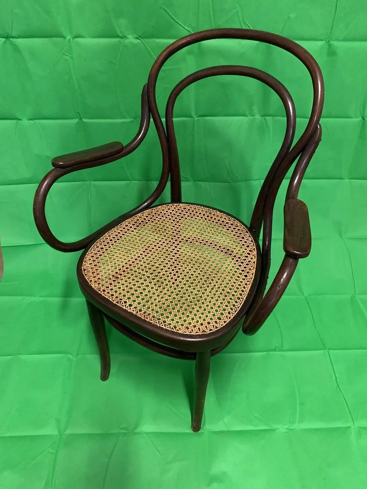 Beech and Vienna straw armchair by Michael Thonet for Thonet, Austria, late 19th century 3
