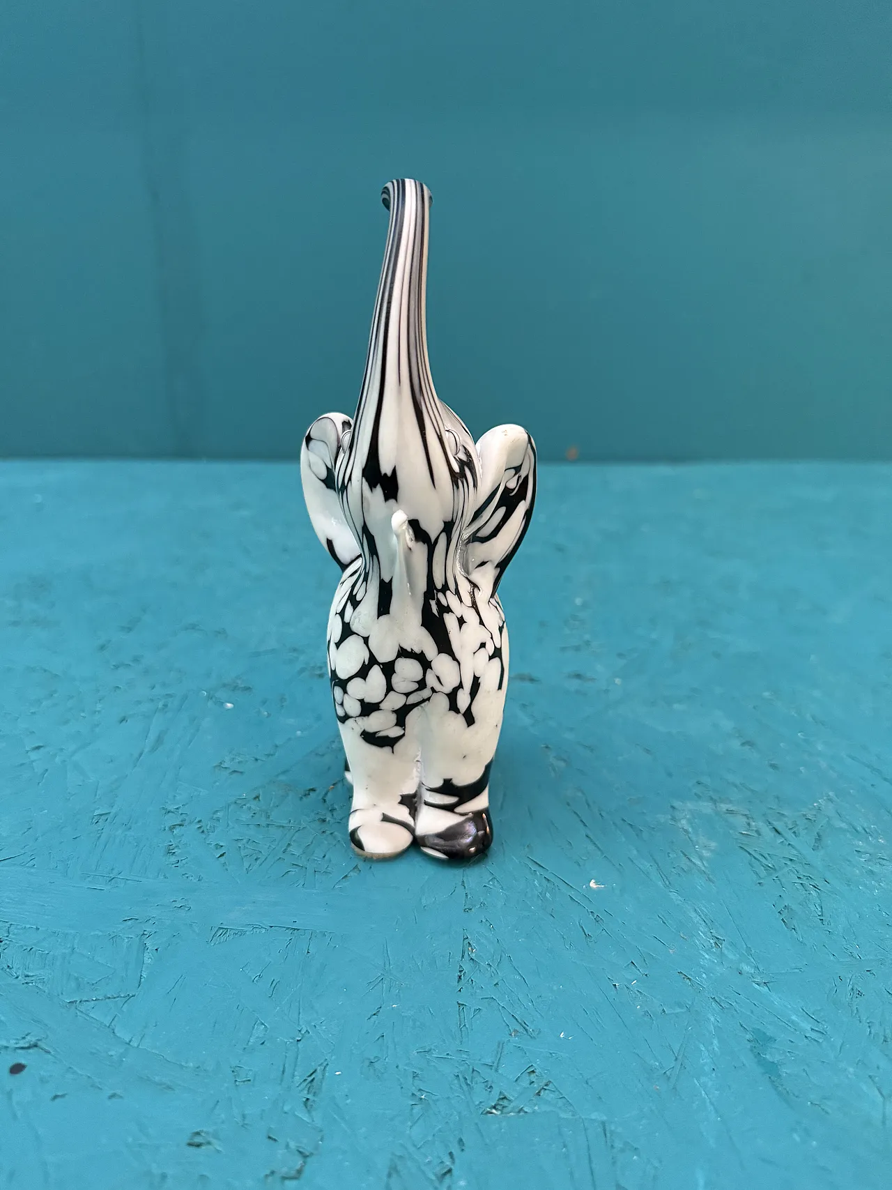 Archimede Seguso Murano Black White Elephant, 1960s 2