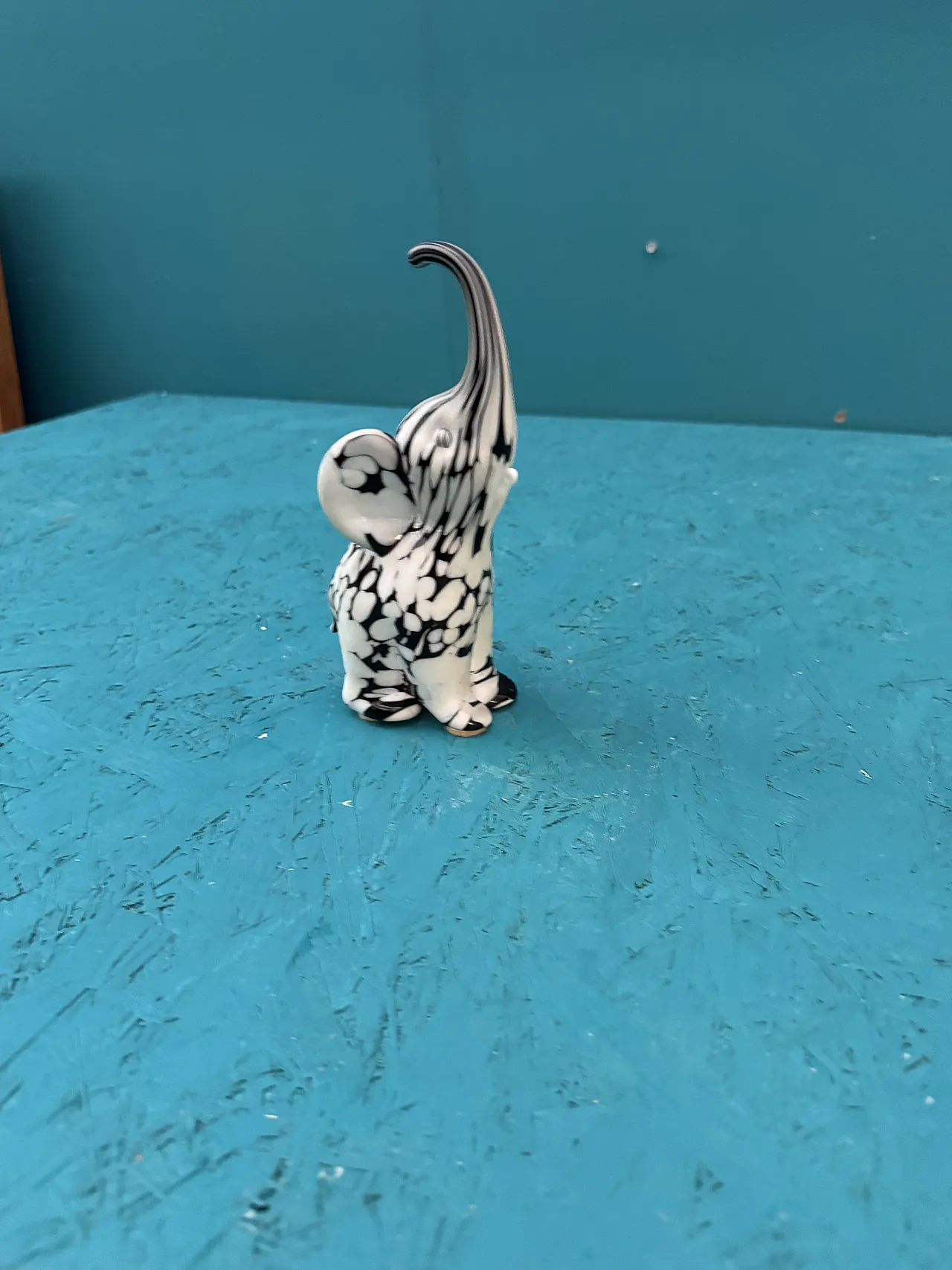 Archimede Seguso Murano Black White Elephant, 1960s 7