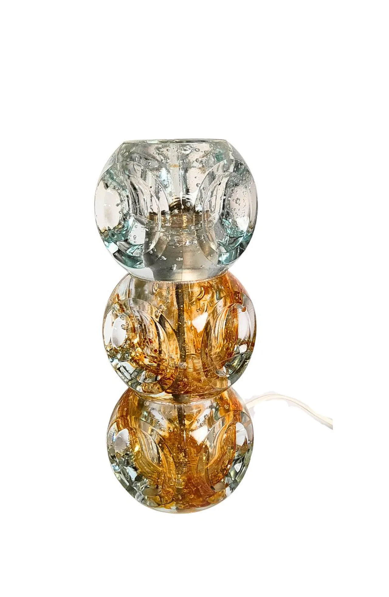 Glass table lamp from Poliarte, 1970s 2