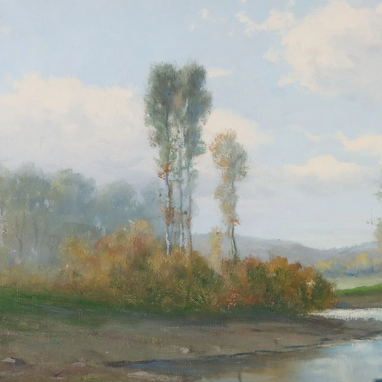River Landscape, oil on canvas, 20th century 6