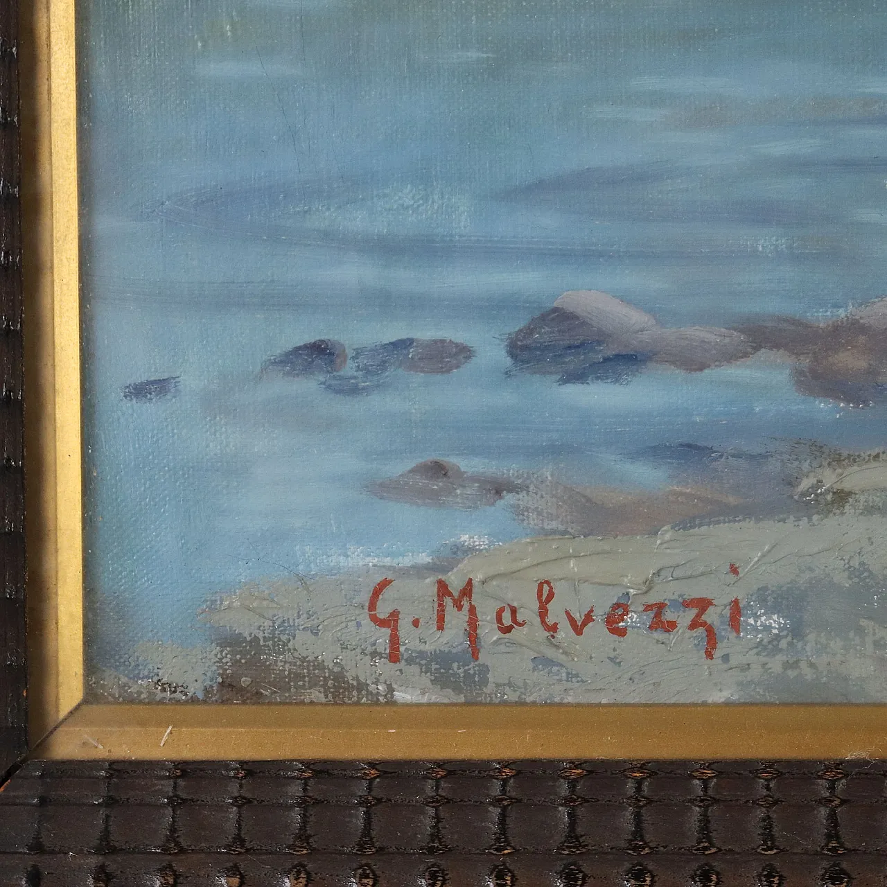 River Landscape, oil on canvas, 20th century 8