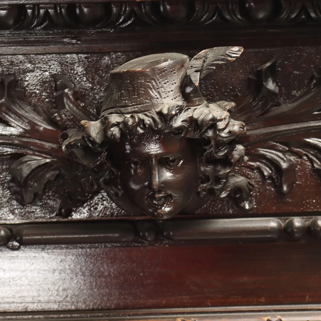Neo-Baroque console table with mirror, 19th century 9