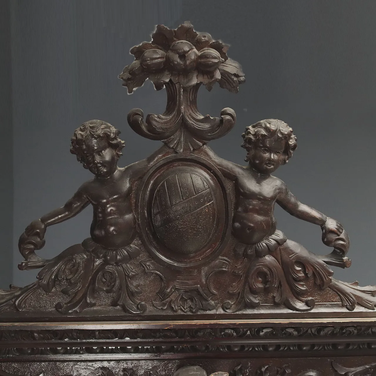 Neo-Baroque console table with mirror, 19th century 10