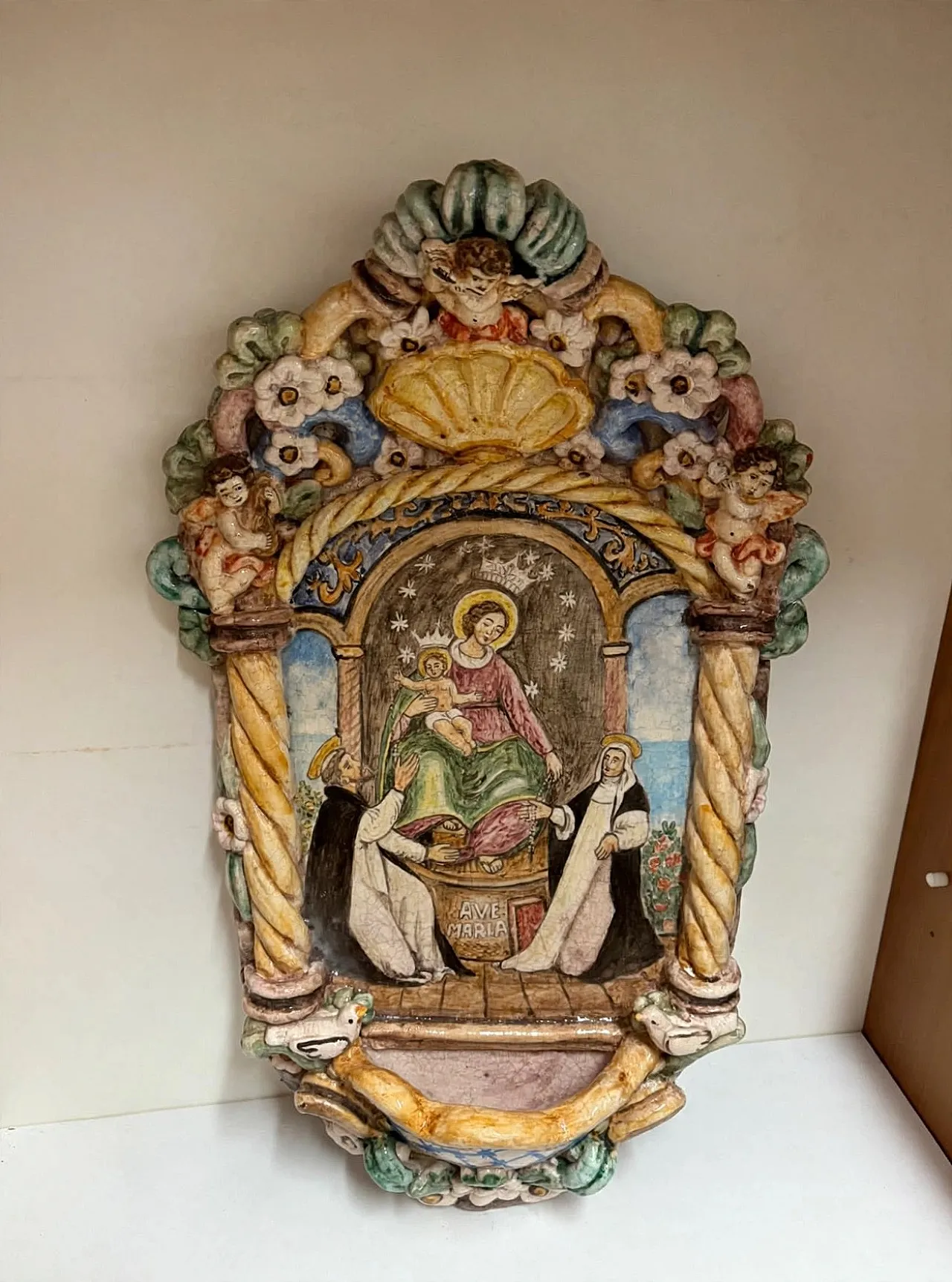 Holy water stoup of Our Lady of Pompeii 1