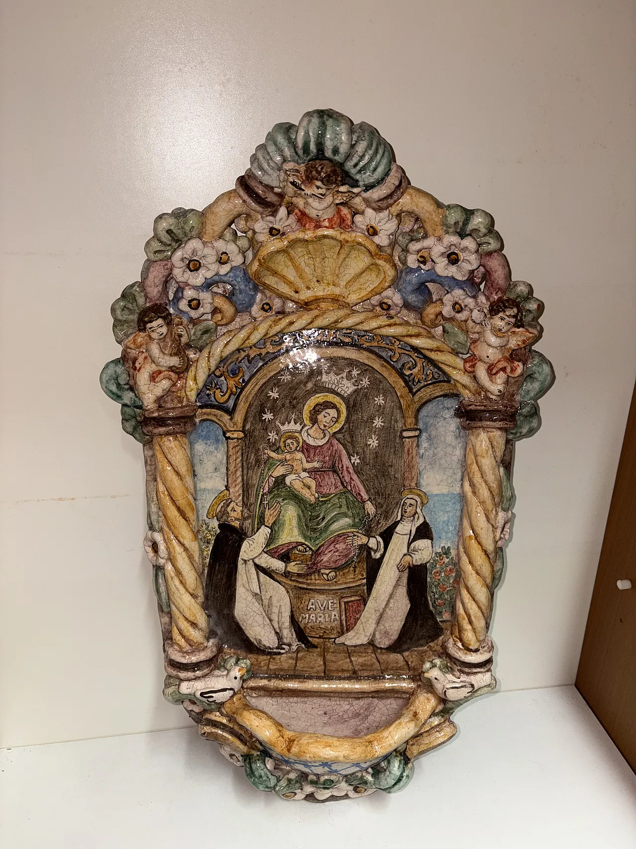 Holy water stoup of Our Lady of Pompeii 5