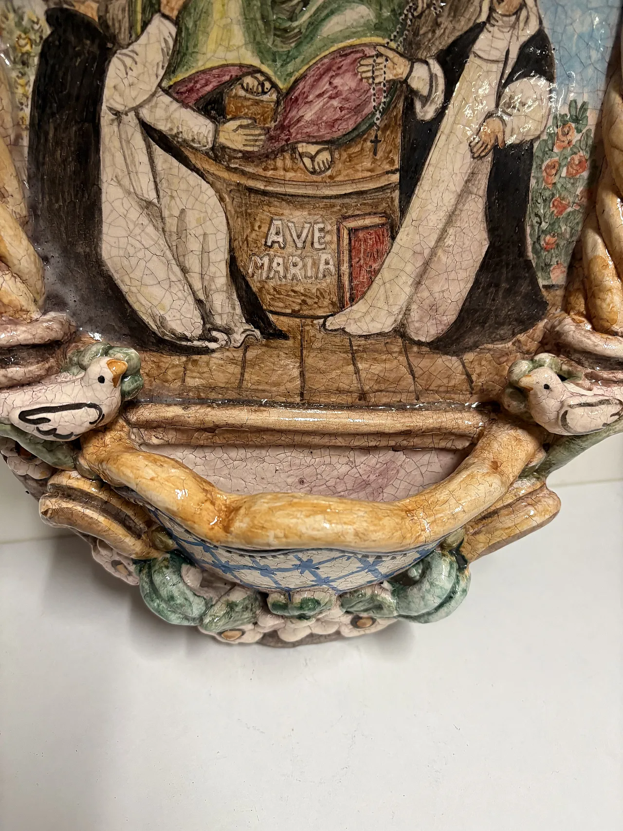 Holy water stoup of Our Lady of Pompeii 8