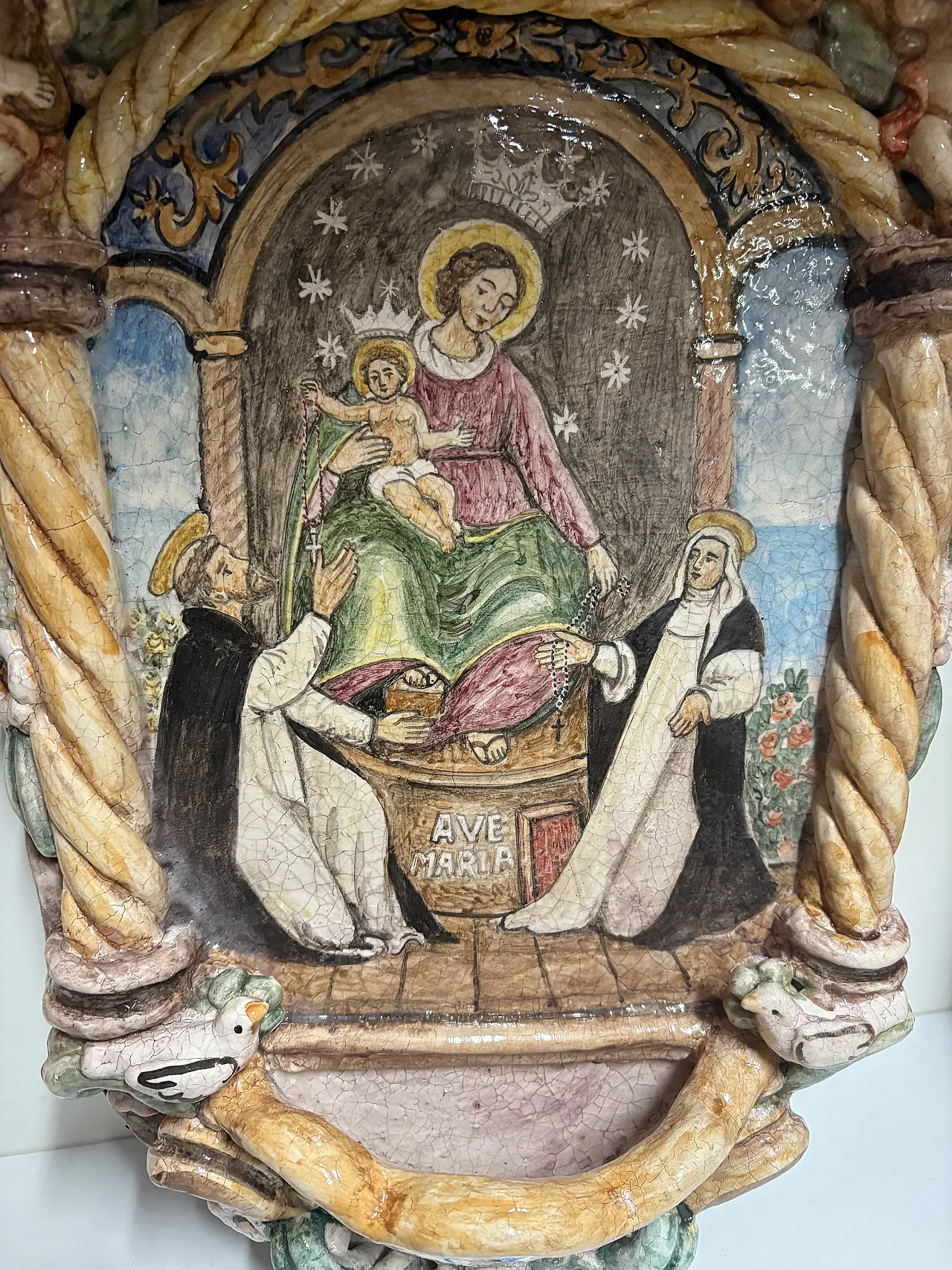 Holy water stoup of Our Lady of Pompeii 9