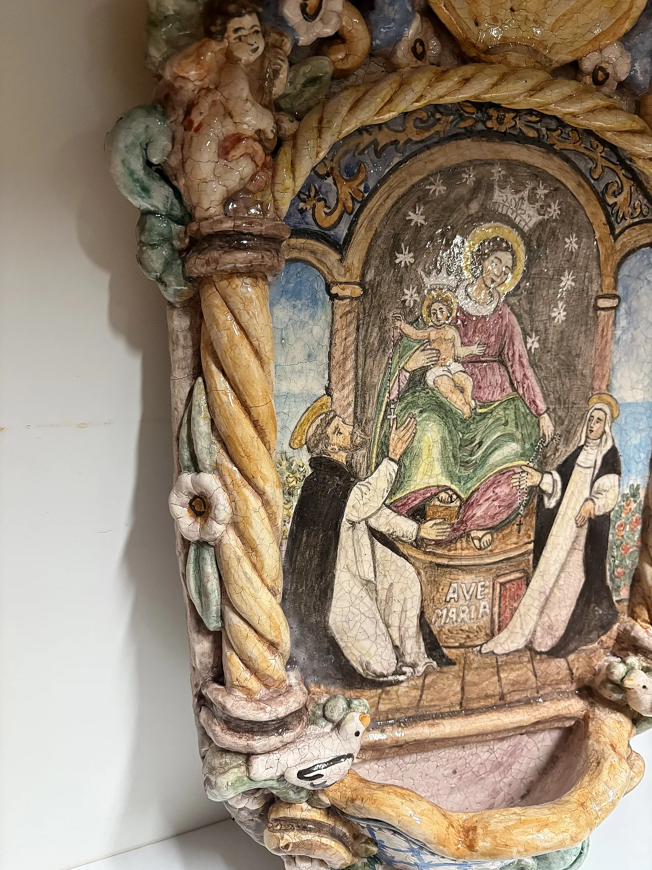 Holy water stoup of Our Lady of Pompeii 11
