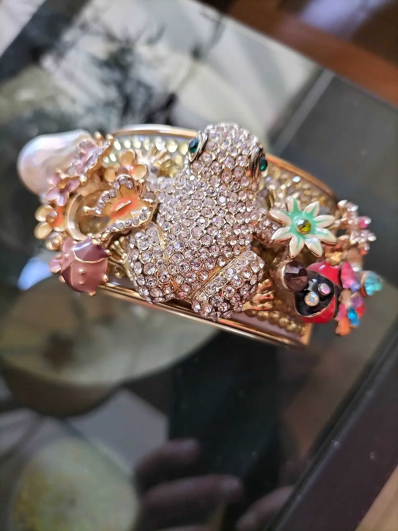Marta Marzotto Bracelet: Jewel with Frog and Garden Motif 1