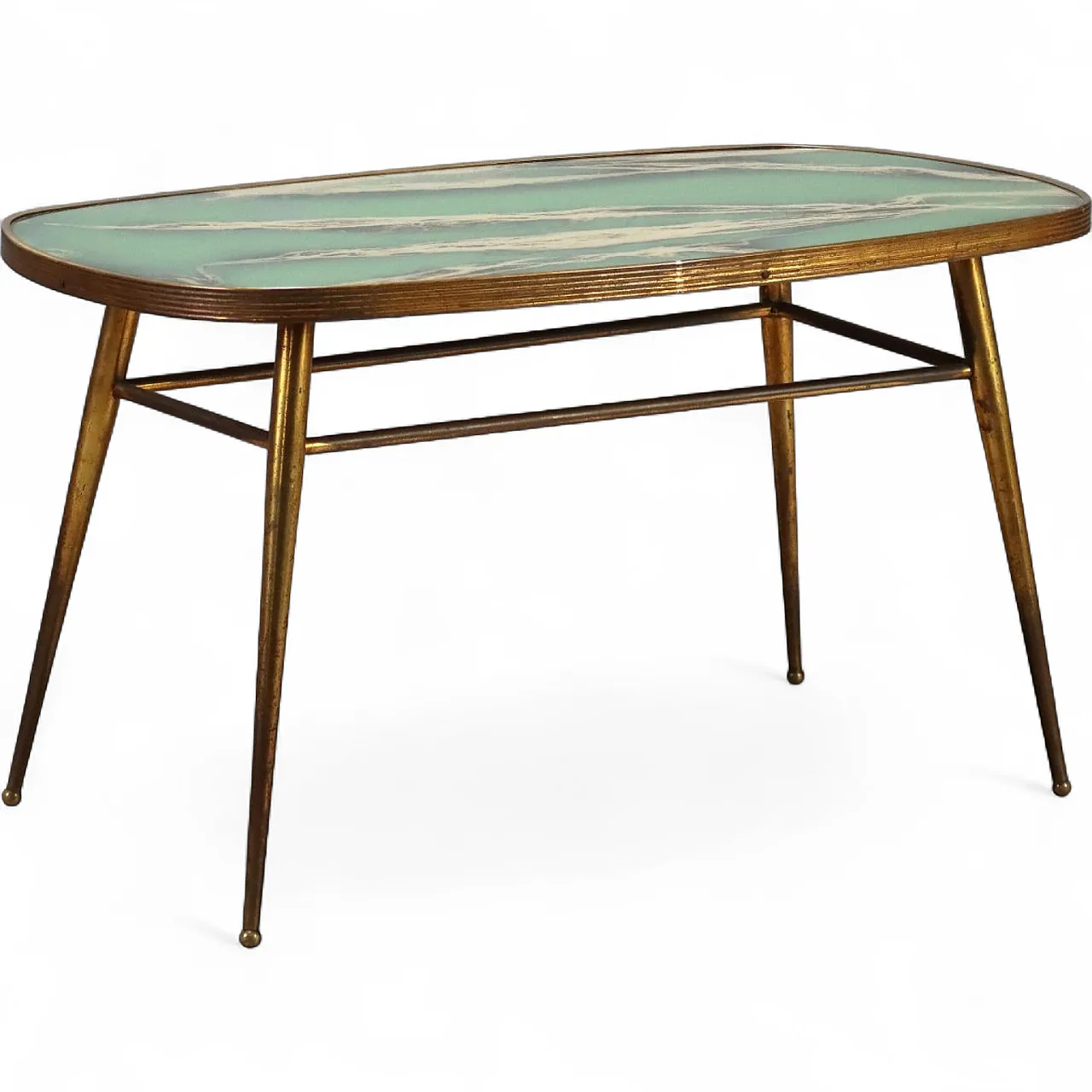 Brass and glass coffee table, 1950s 10