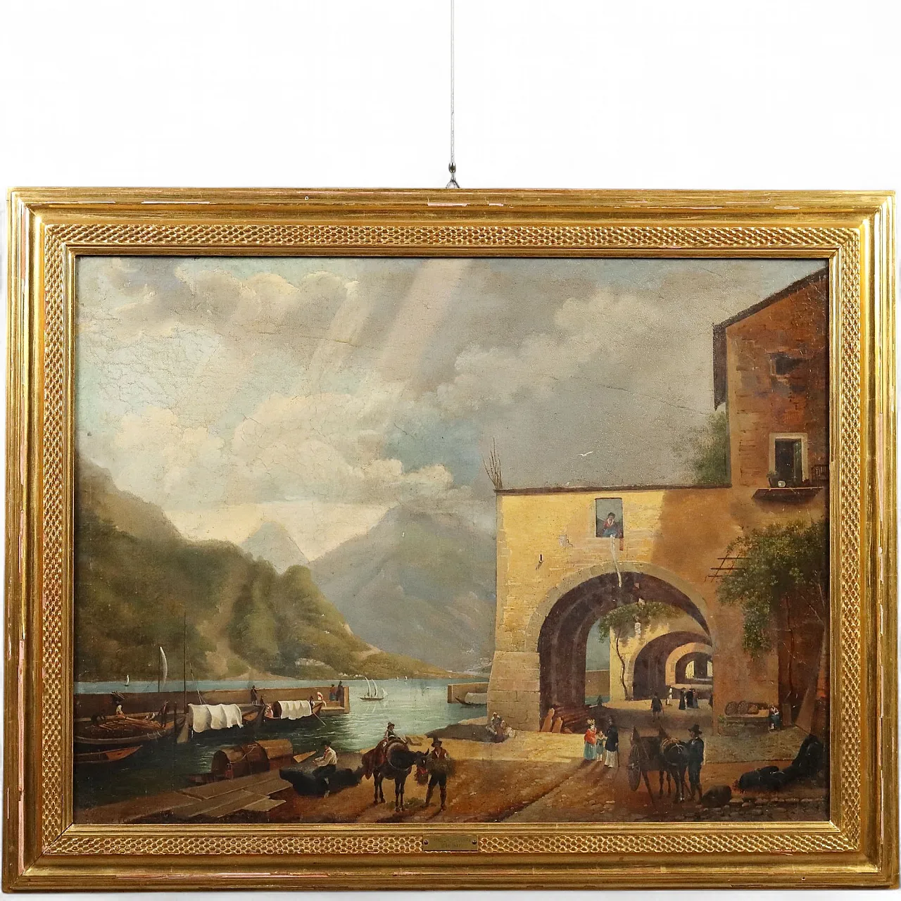 Painting by Giuseppe Canella, oil on canvas, 19th century 11