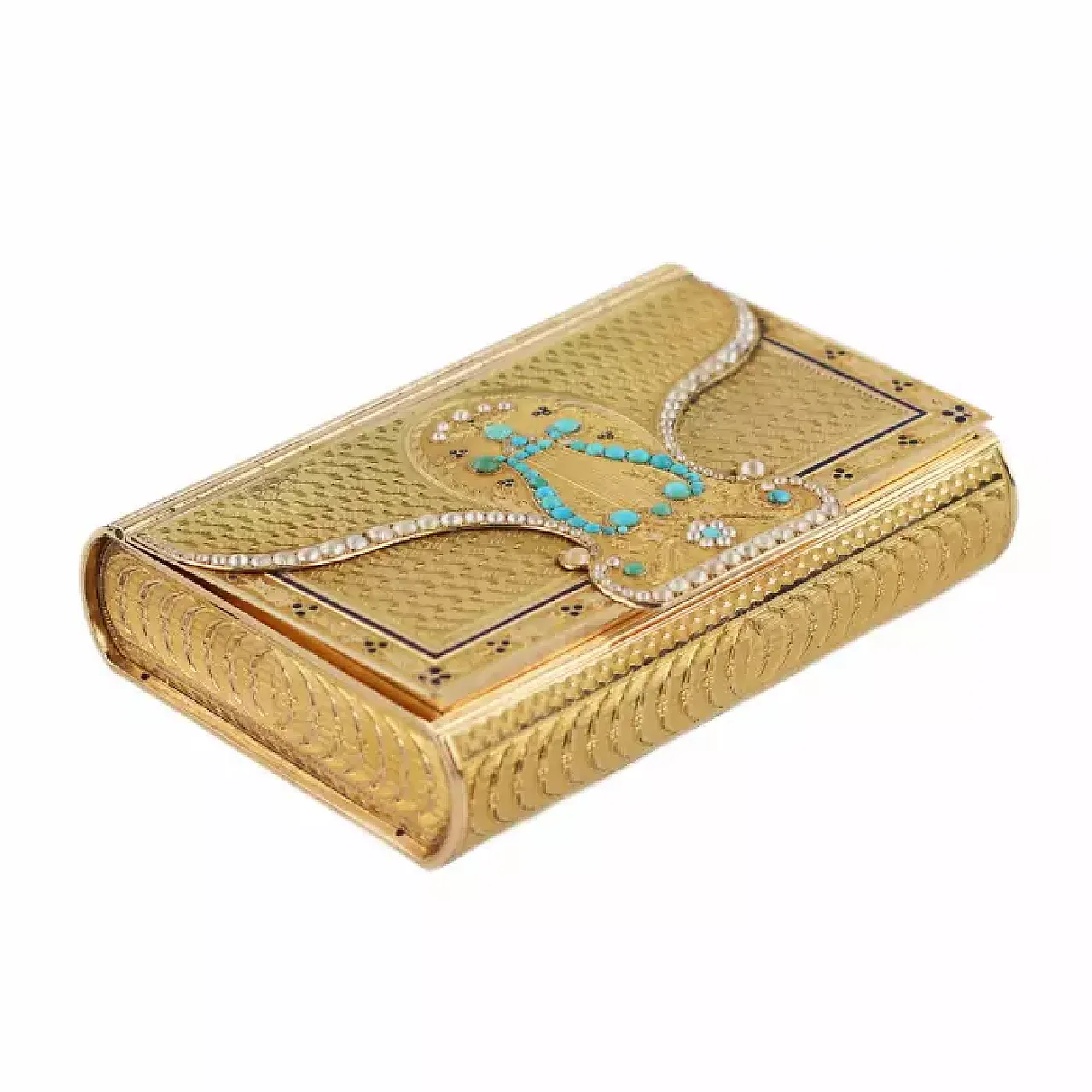 Rectangular gold musical snuff box, early 19th century 1