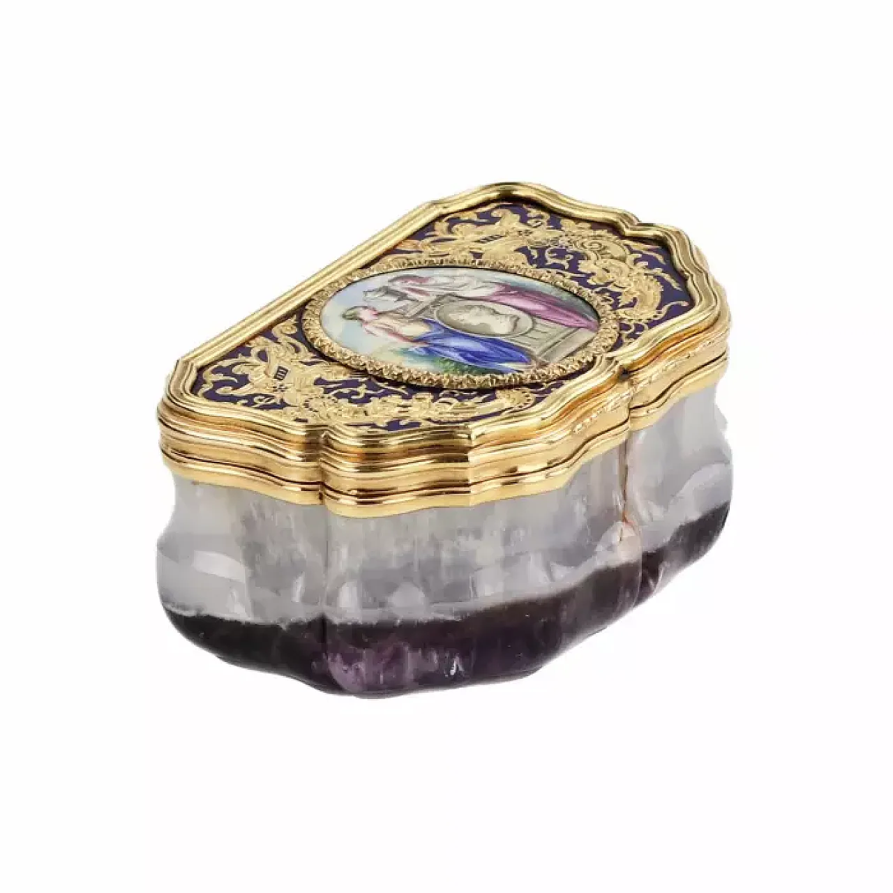 Gold-mounted amethyst snuff box by Johann Keibel, 19th century 1