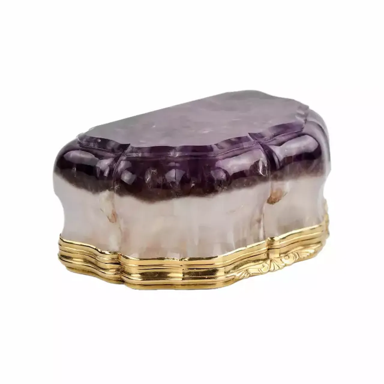 Gold-mounted amethyst snuff box by Johann Keibel, 19th century 5