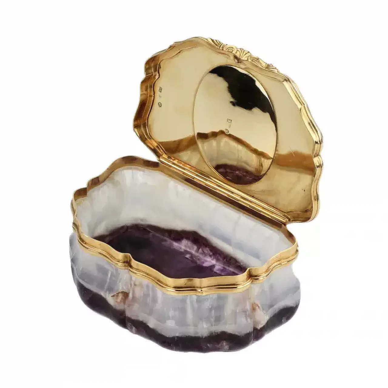 Gold-mounted amethyst snuff box by Johann Keibel, 19th century 8