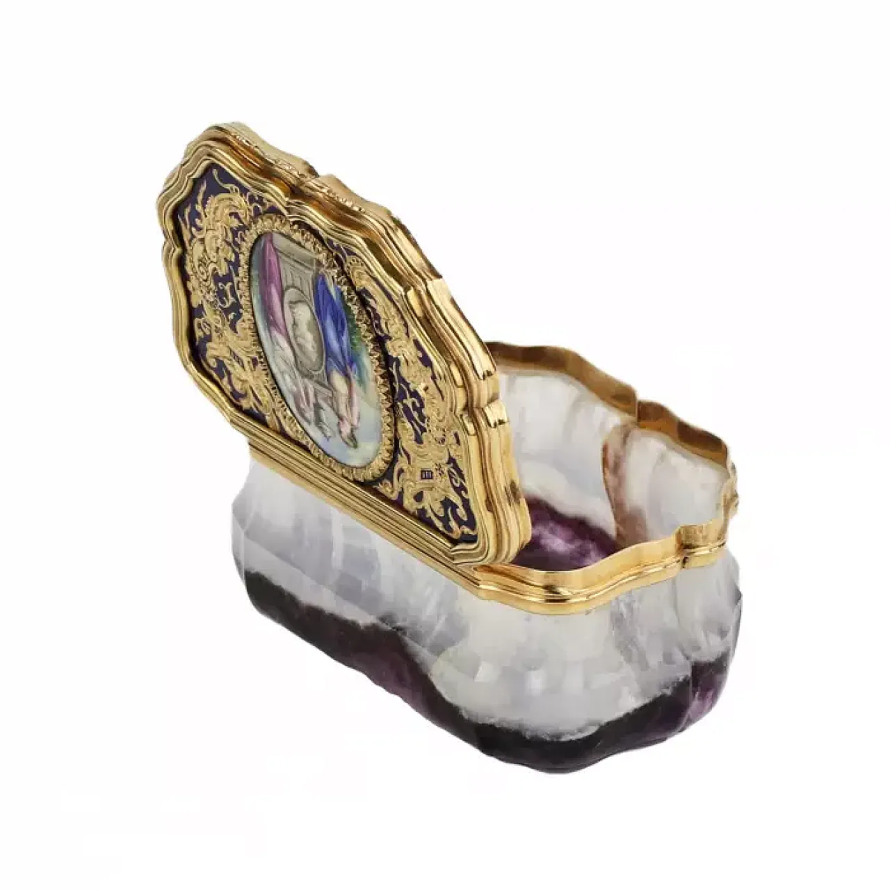 Gold-mounted amethyst snuff box by Johann Keibel, 19th century 9