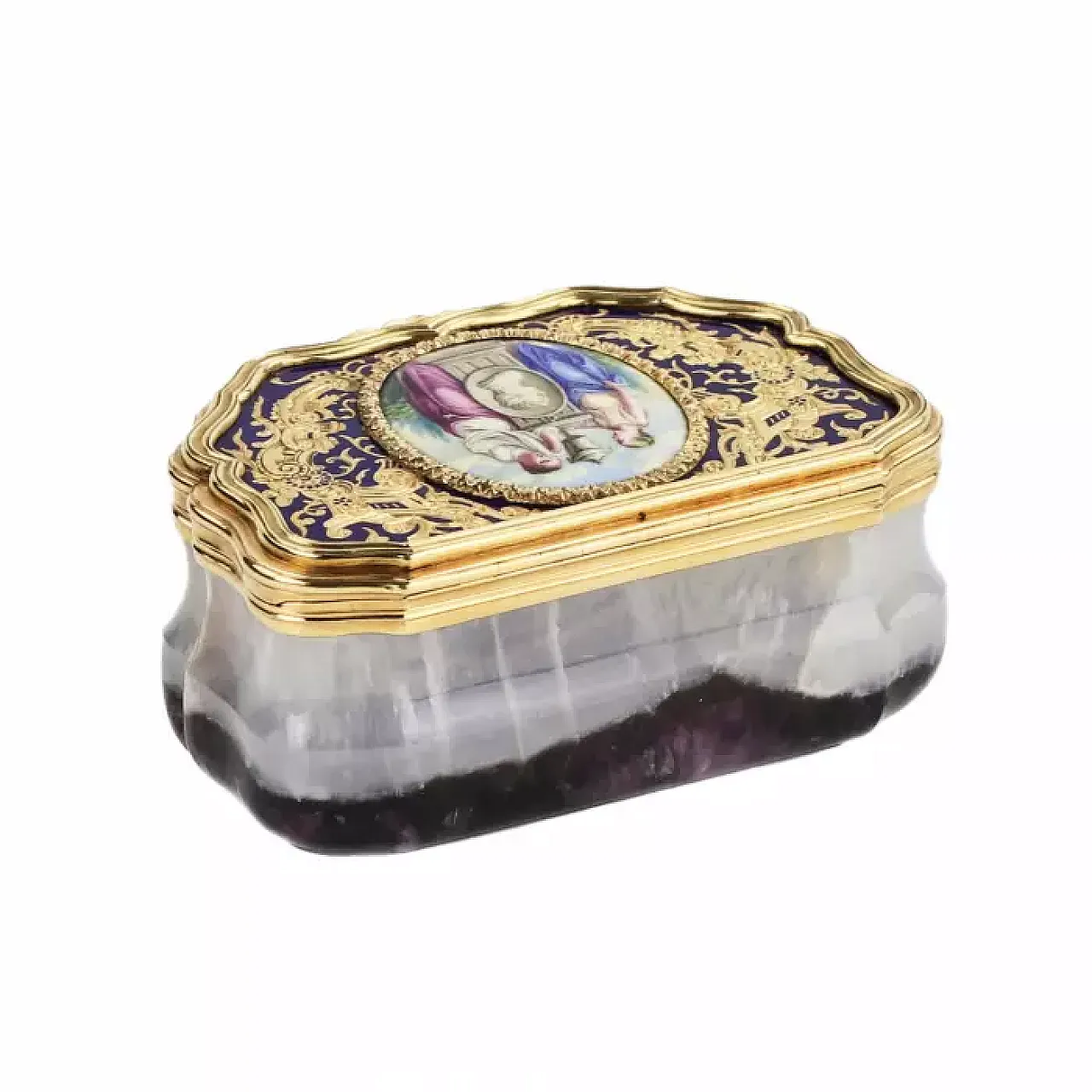 Gold-mounted amethyst snuff box by Johann Keibel, 19th century 10
