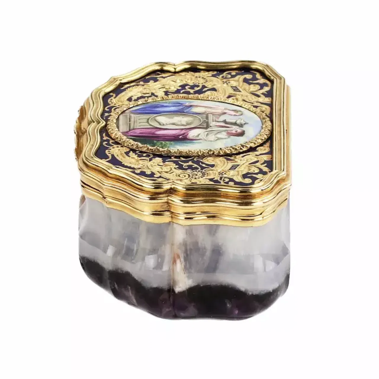 Gold-mounted amethyst snuff box by Johann Keibel, 19th century 11