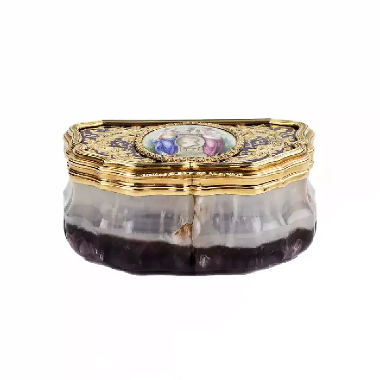 Gold-mounted amethyst snuff box by Johann Keibel, 19th century 12