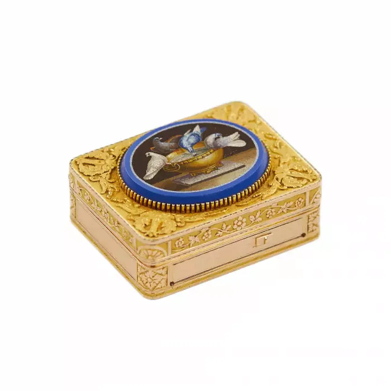 Musical snuffbox in 18-karat gold, 19th century 1