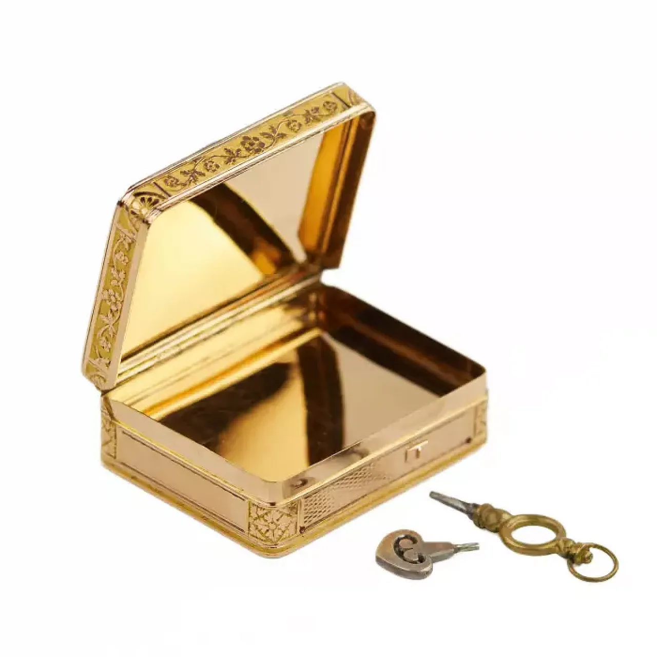 Musical snuffbox in 18-karat gold, 19th century 3