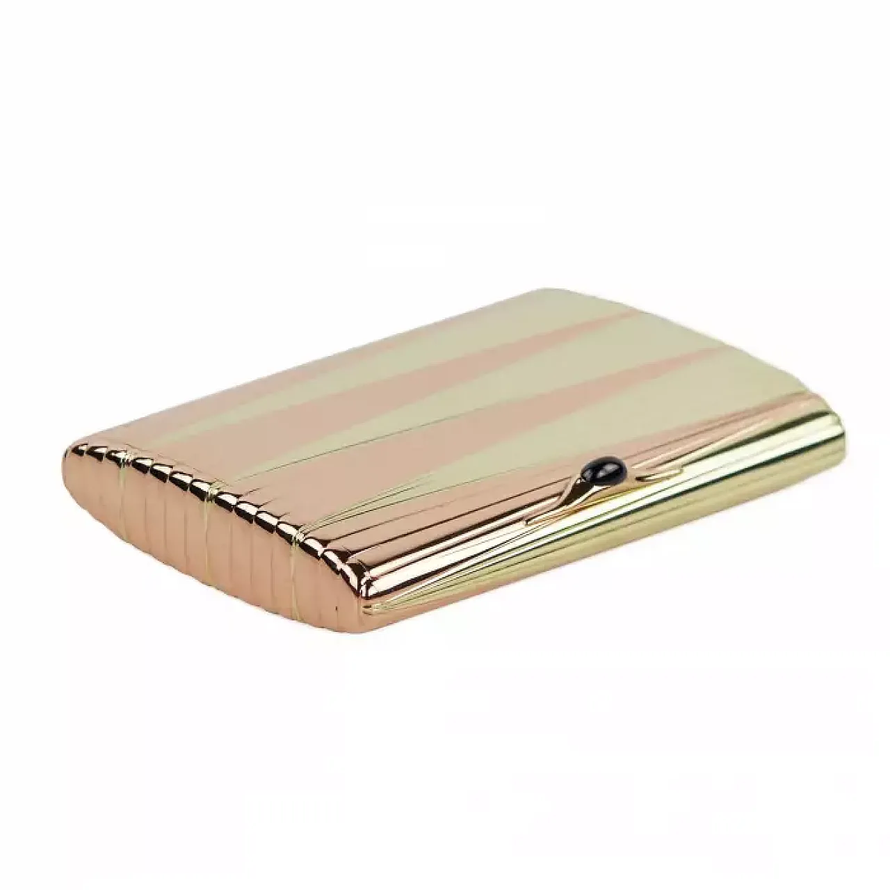 Gold cigarette case in 56 zolotnik gold by E. Burkhard, 20th century 1