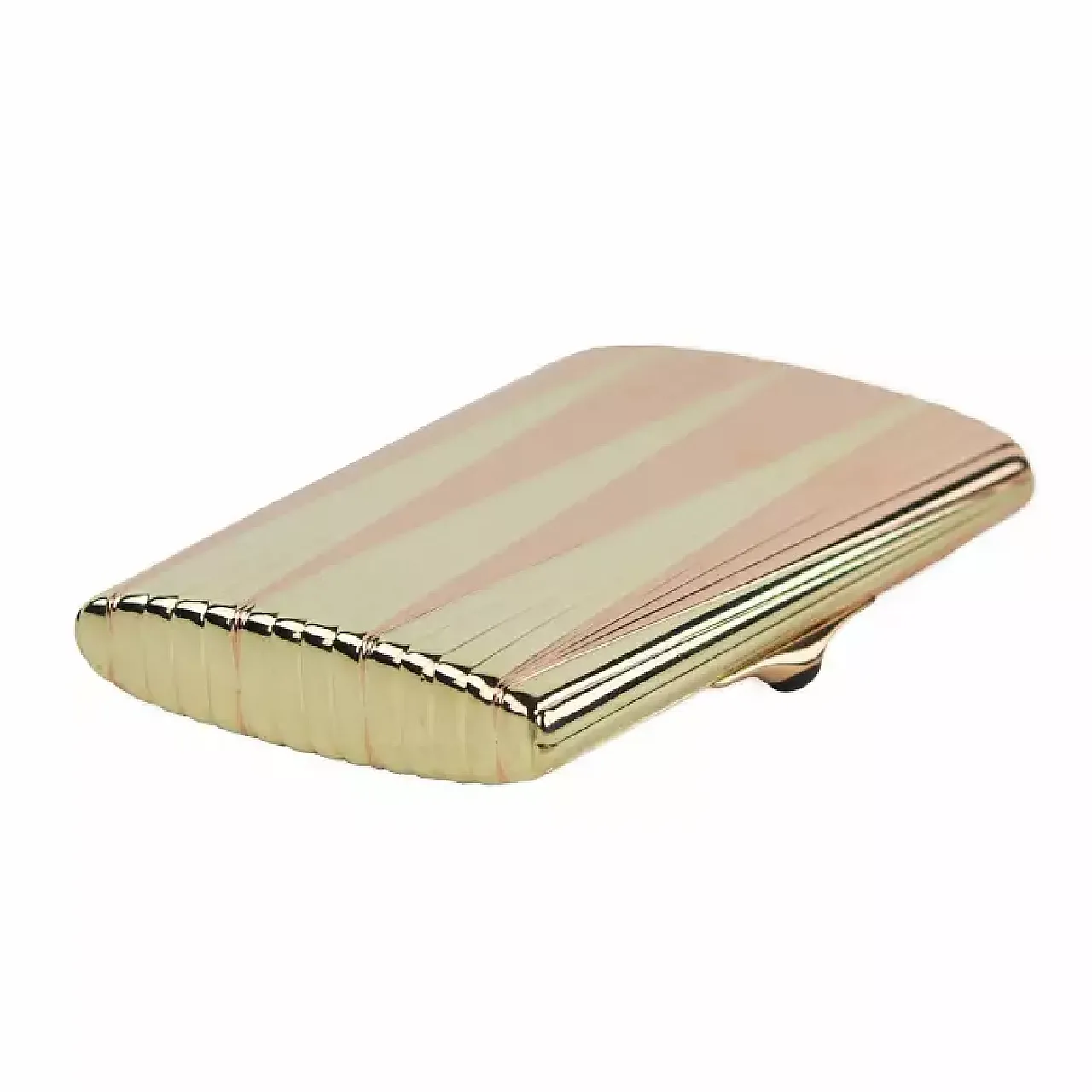 Gold cigarette case in 56 zolotnik gold by E. Burkhard, 20th century 5