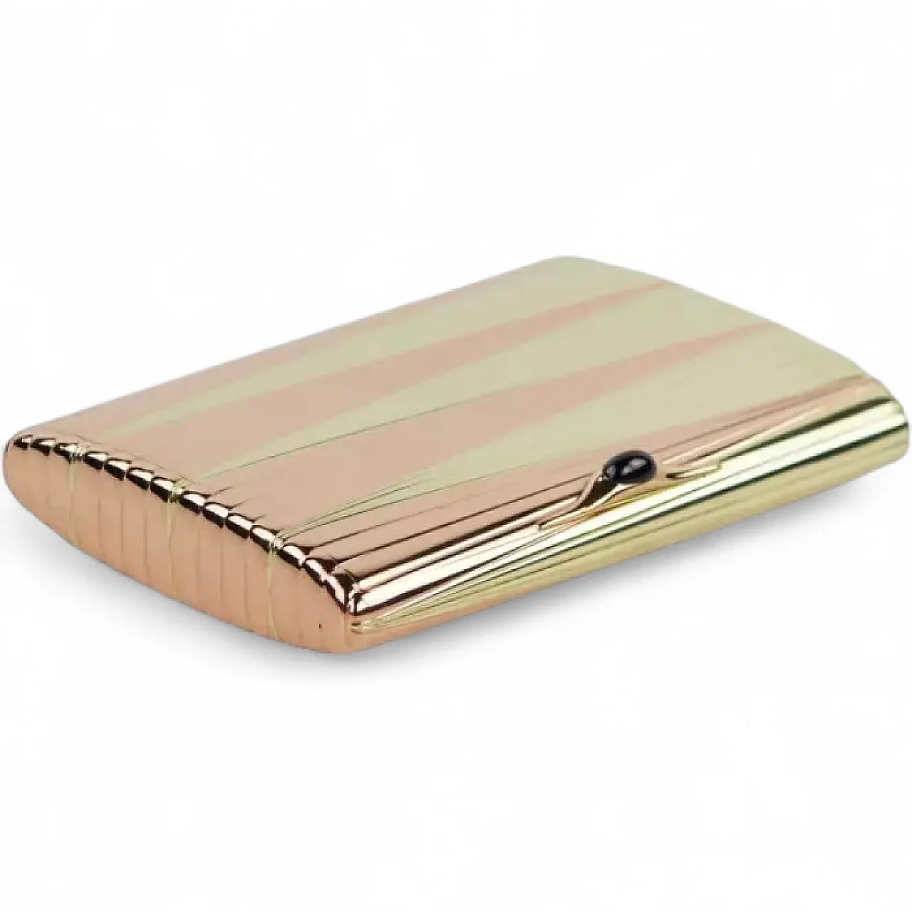 Gold cigarette case in 56 zolotnik gold by E. Burkhard, 20th century 8