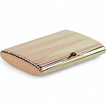 Gold cigarette case in 56 zolotnik gold by E. Burkhard, 20th century