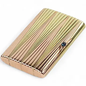 Rectangular cigarette case with softly rounded corners, 20th century