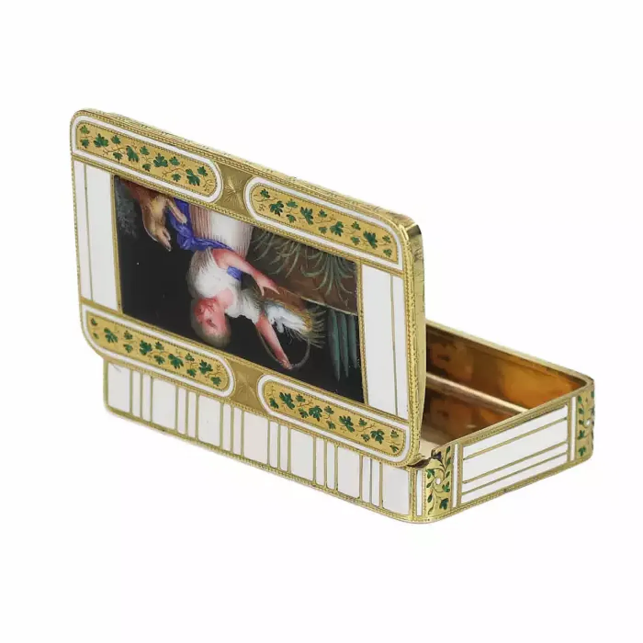 Rectangular gold snuff box, 19th century 6