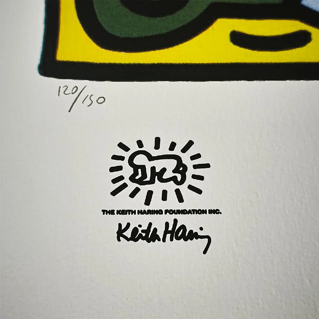 Keith Haring limited edition lithograph numbered in pencil, 1990s 5