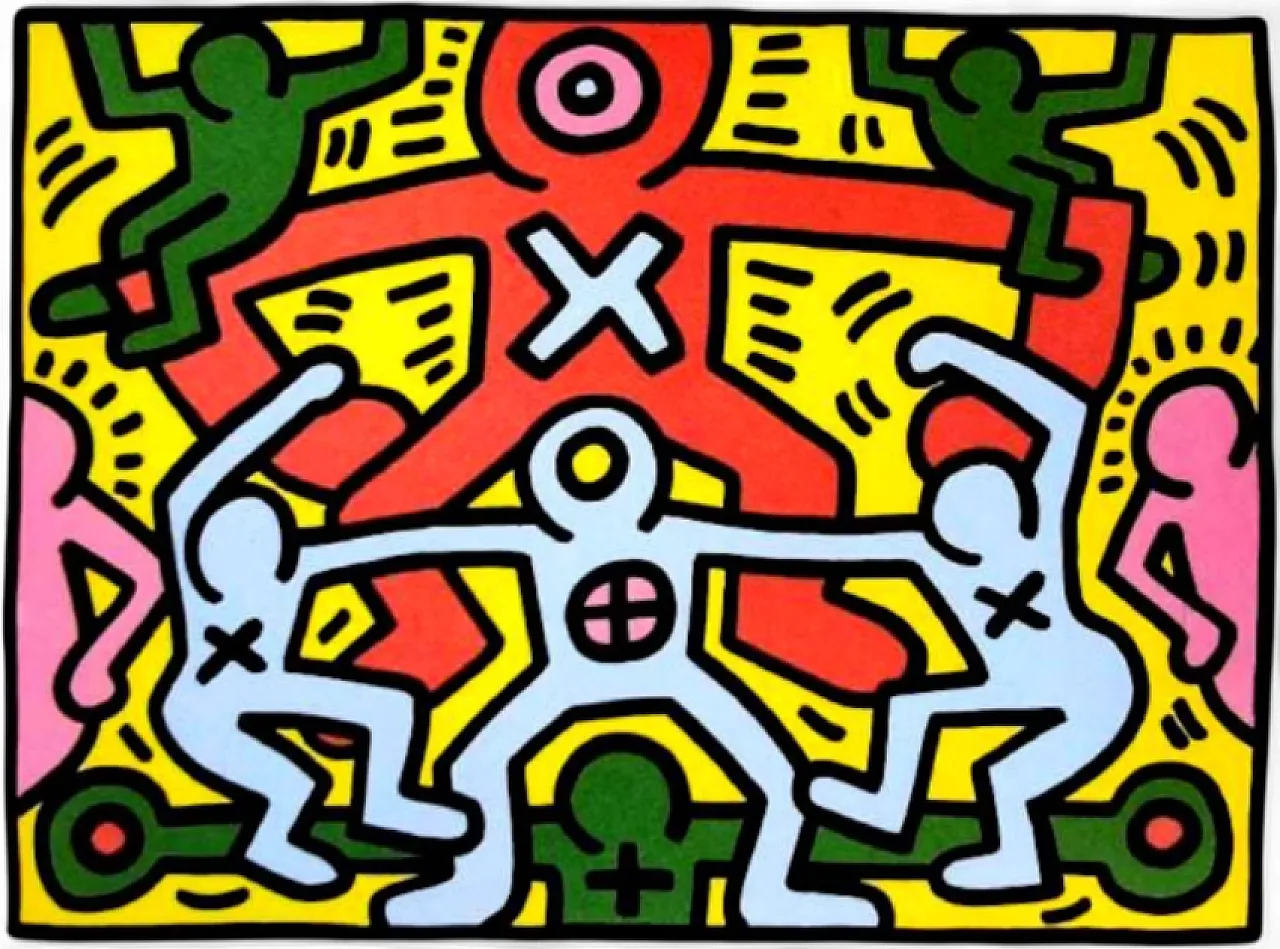 Keith Haring limited edition lithograph numbered in pencil, 1990s 7
