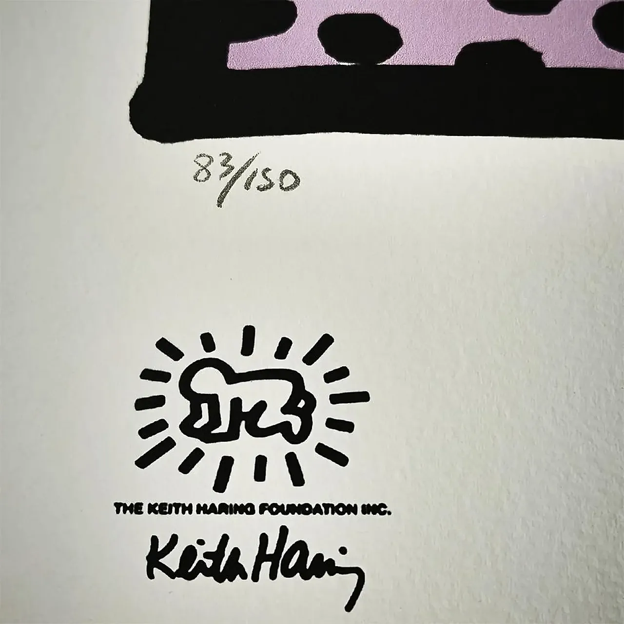 Keith Haring limited edition lithograph numbered in pencil, 1990s 5