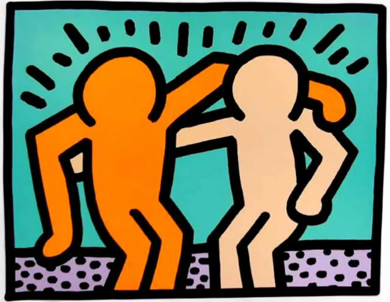 Keith Haring limited edition lithograph numbered in pencil, 1990s 8
