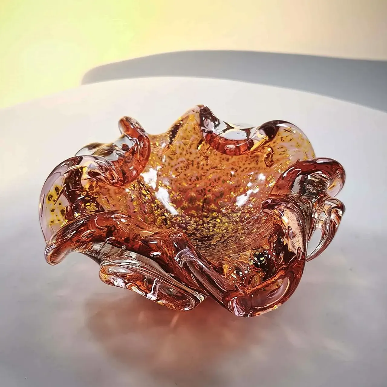 Ashtray in Murano glass with gold finishes, 1950s 5